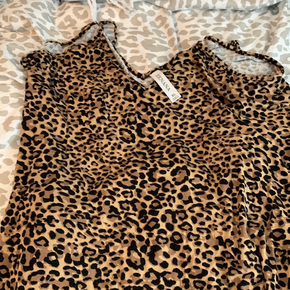 Cheetah print tank maxi dress